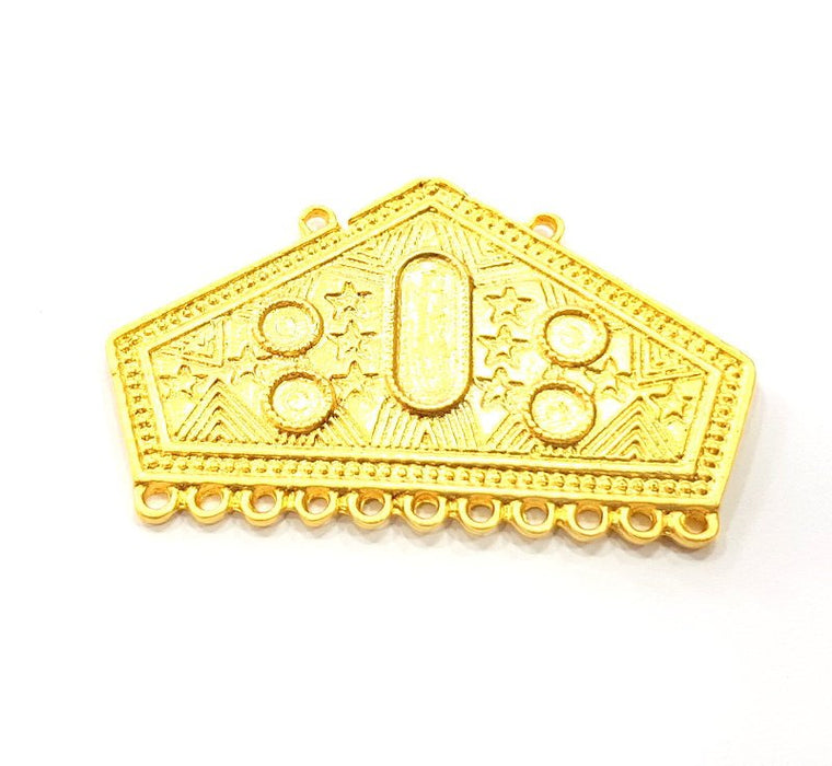 Gold Pendant Blank Gold Plated Metal (52x33mm)  G10993