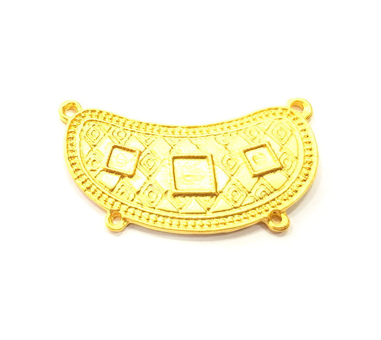 Gold Pendant Blank Gold Plated Metal (46x20mm)  G10998