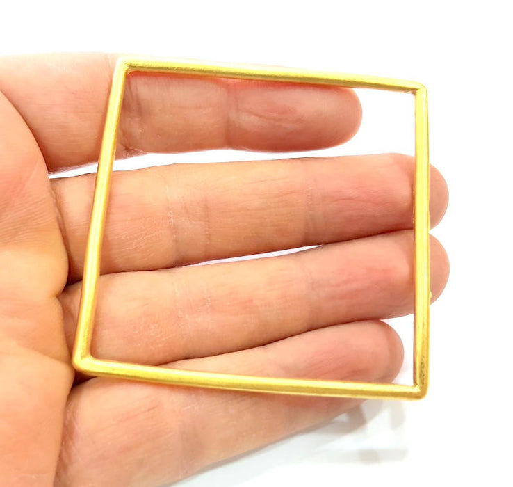 Large Square Frame Connector Gold Plated Metal (62mm)  G11000