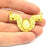 Gold Pendant Blank Gold Plated Metal (48x27mm)  G11003