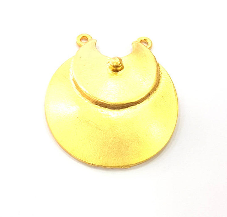 2 Gold Charm Gold Plated Metal (38x33mm)  G11006