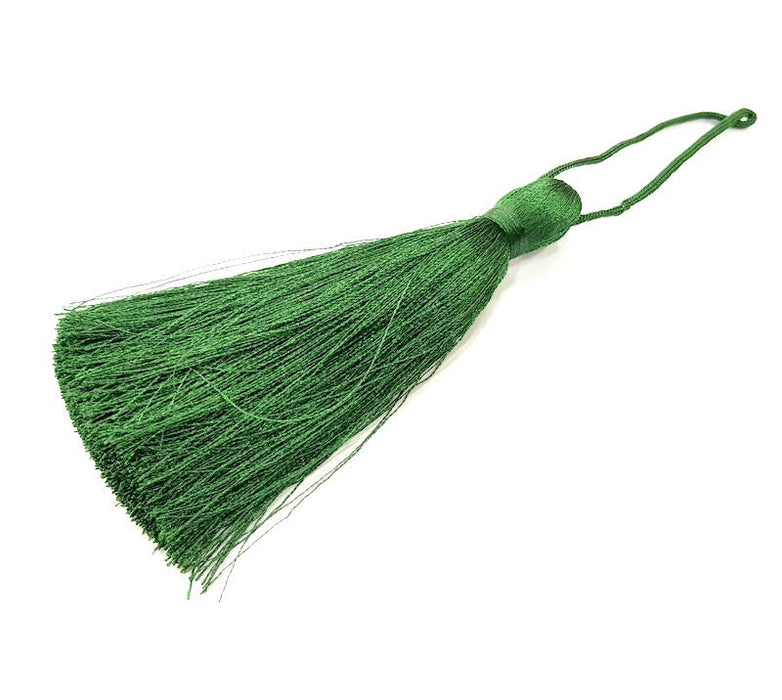 Dark Green Tassel Large Thick 113 mm - 4.4 inches G11013
