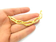 Gold Collar Pendant Gold Plated Metal (92x11mm)  G11016