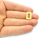 2 Gold Charm Gold Plated Metal (21x12mm)  G11029