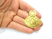 Gold Pendant Blank Gold Plated Metal (47x46mm)  G11040