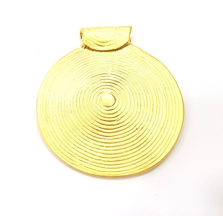 Gold Medallion Pendant Gold Plated Metal (63x55mm)  G11042