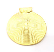 Gold Medallion Pendant Gold Plated Metal (63x55mm)  G11042