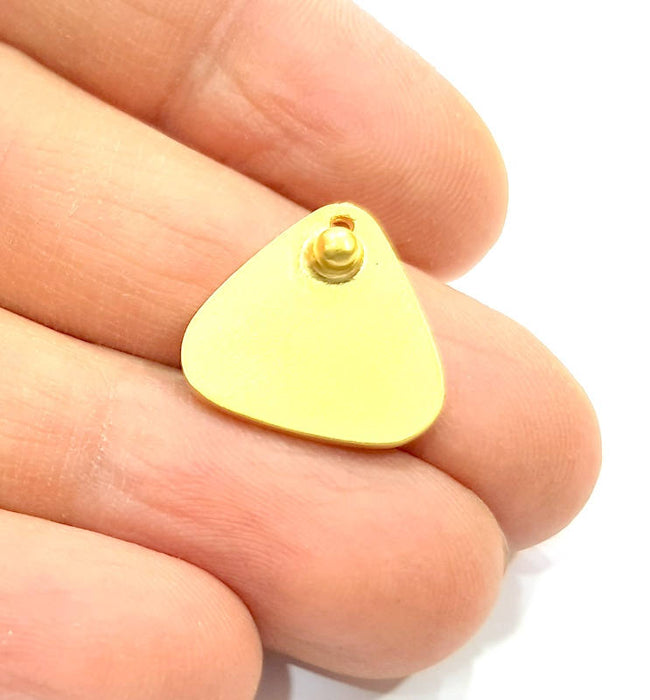 2 Gold Charm Gold Plated Metal (17x17mm)  G11047