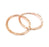2 Rose Gold Circle Charms Rose Gold Plated Connectors (40 mm)  G11061