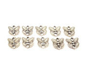 10 Leaf Charms Silver Charms Antique Silver Plated Metal (13x12mm) G11066