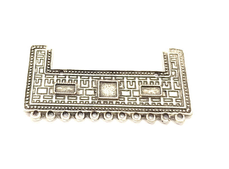 Silver Pendant Antique Silver Plated Pendants (62x31mm)  G11076