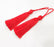2 Red Thread Tassel 2 pcs (78 mm - 3 inches)     G11090