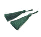 2 Dark Green Thread Tassel 2 pcs (78 mm - 3 inches)     G11091