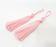 2 Light Pink Thread Tassel 2 pcs (78 mm - 3 inches)     G11092