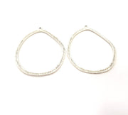 10 Silver Charms Antique Silver Plated Metal (51x43mm) G12806