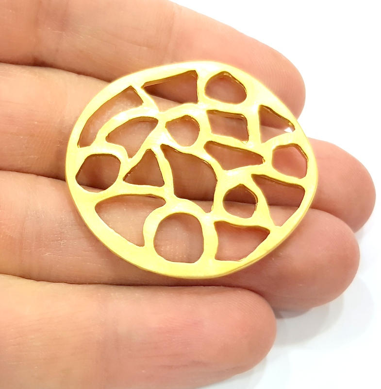 Gold Connector Pendant Gold Plated Metal (41mm)  G11132