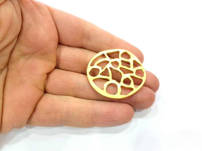 Gold Connector Pendant Gold Plated Metal (41mm)  G11132