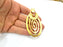 Gold Pendant Gold Plated Metal (81x42mm)  G11133