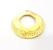 2 Mottled Charms Matt Gold Charms (38x35mm)  G11135