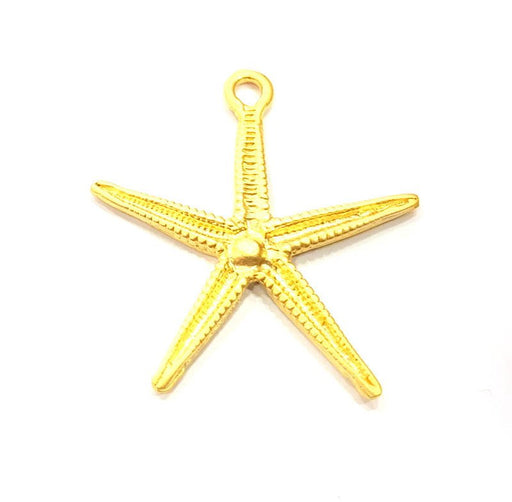 Starfish Pendant Gold Pendant Gold Plated Metal (45x40mm)  G11145