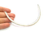 Collar Pendant Silver Pendant Antique Silver Plated Metal (129x6mm) G11151