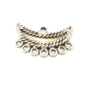 2 Silver Connector Pendant Antique Silver Plated Metal (35x22mm) G11152