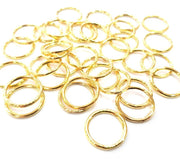 10 Circle Connector Charm Gold Plated Charm Gold Plated Metal (16mm)  G12162