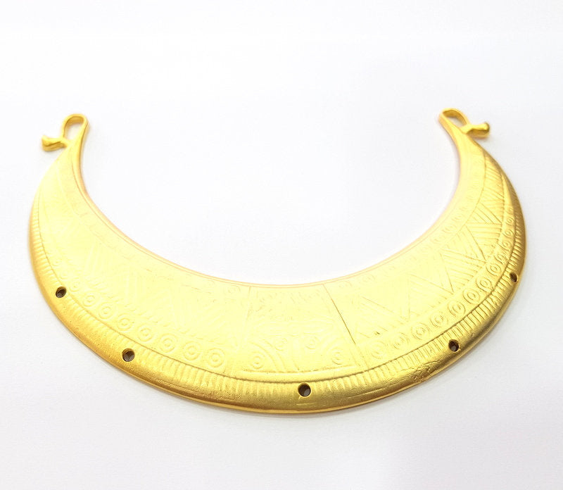 Large Collar Pendant Gold Pendant Gold Plated Metal (133x32mm)  G12173