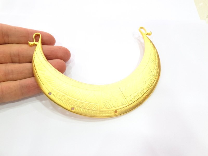 Large Collar Pendant Gold Pendant Gold Plated Metal (133x32mm)  G12173