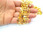 1mt Shiny Gold Flake Chain Gold Plated Brass Chain 1 Meter - 3.3 Feet   (6 mm) G12175