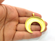 Moon Pendant Gold Pendant Gold Plated Metal (50mm)  G12176