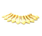 8 Gold Charm Gold Spike Charm Gold Plated Metal (22x8mm)  G12181