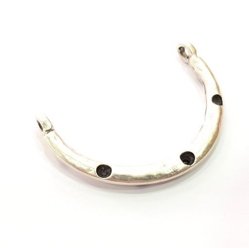 Silver Bangle Blank Component Bracelet Components Pendant Antique Silver Plated Brass ( 4 mm blank )  G12186