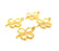 4 Clover Charm Gold Plated Charm Gold Plated Metal (24x18mm)  G12201