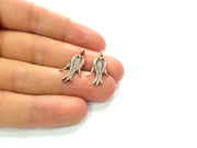 10 Flower Charm Antique Copper Charm Antique Copper Plated Metal (23x11mm) G12219