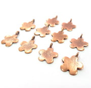 10 Flower Charm Antique Copper Charm (13mm) G12225