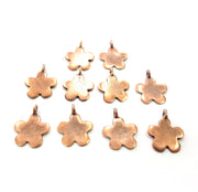 10 Flower Charm Antique Copper Charm (13mm) G12225