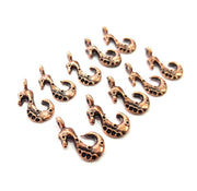 10 Seahorse Charm Antique Copper Charm Antique Copper Plated Metal (18x9mm) G12228