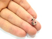 10 Seahorse Charm Antique Copper Charm Antique Copper Plated Metal (18x9mm) G12228