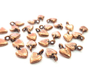 20 Heart Charm Antique Copper Charm Antique Copper Plated Metal (11x6mm) G12230