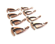 10 Sailboat Charm Antique Copper Charm Antique Copper Plated Metal (21x14mm) G12233
