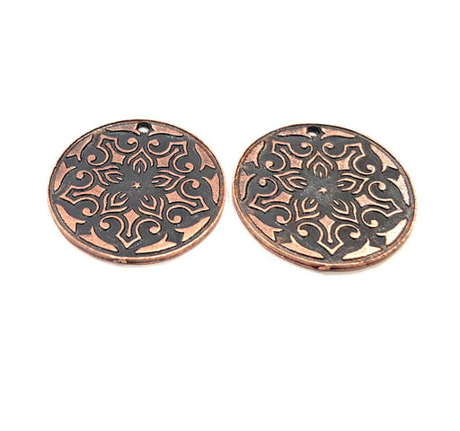 2 Copper Charm Antique Copper Charm Antique Copper Plated Metal (30mm) G11271