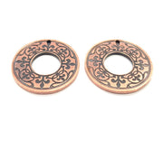 2 Copper Charm Antique Copper Charm Antique Copper Plated Metal (30mm) G11272