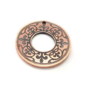 2 Copper Charm Antique Copper Charm Antique Copper Plated Metal (30mm) G11272