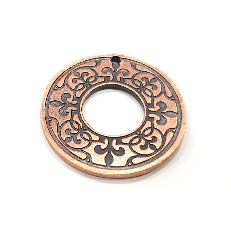 2 Copper Charm Antique Copper Charm Antique Copper Plated Metal (30mm) G11272