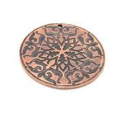 Copper Pendant Antique Copper Pendant Antique Copper Plated Metal (40mm) G11276