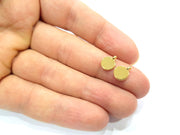 10 Round Charm Gold Plated Charm Gold Plated Metal (8mm)  G12264