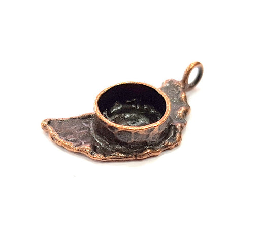 Antique Copper Pendant Blank Mosaic Base Blank inlay Necklace Blank Resin Blank Mountings Copper Plated Brass (10mm blank) G12283