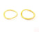 4 Folded Ring Connector Gold Plated Metal (31x24mm)  G11332