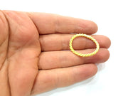 4 Folded Ring Connector Gold Plated Metal (31x24mm)  G11332